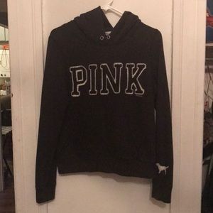 Black and white hoodie Victoria's Secret pink
